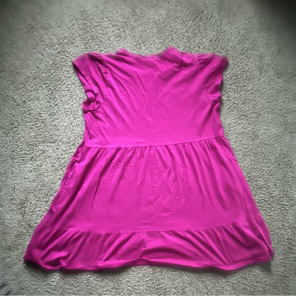 Magenta Ruffled Dress - Picture 2 of 2